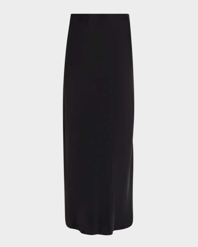 Barbara Straight Satin Maxi Skirt